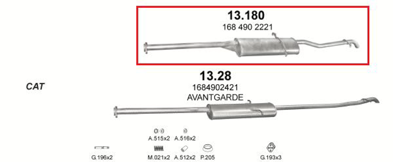 Bosal: 289-023, Walker: 72381,